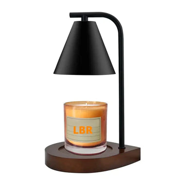 Black Metal & Wood Base Electric Warmer