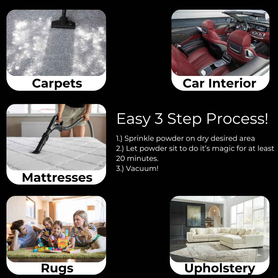 "Clean"- Carpet & Upholstery Deodorizing Powder