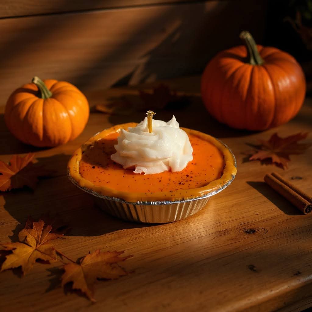 Pumpkin pie scented 2 wick candle