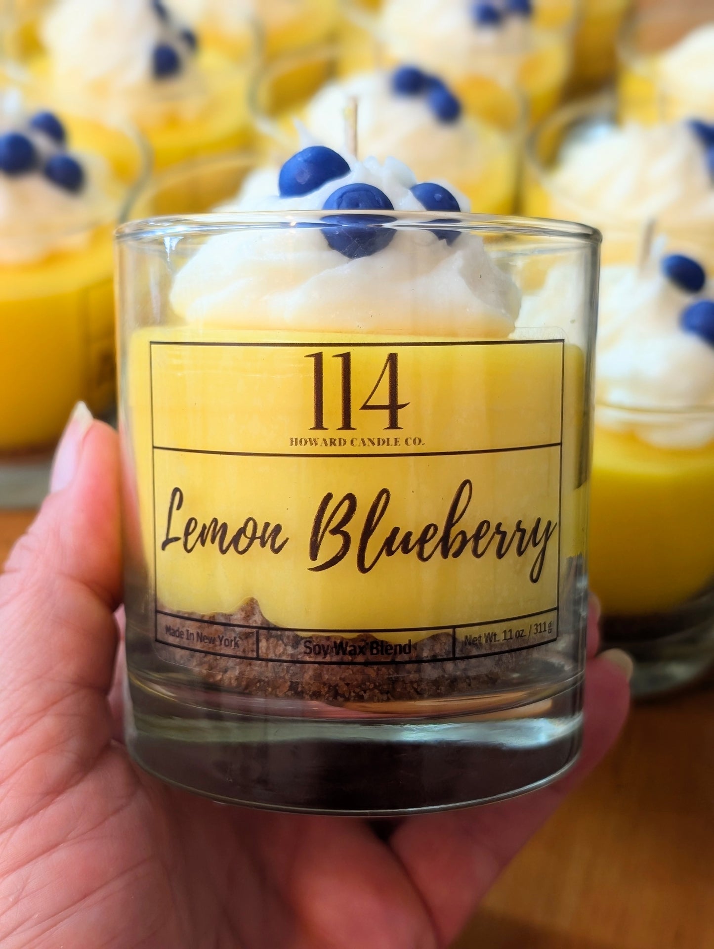 Lemon Blueberry Scented Dessert Candle