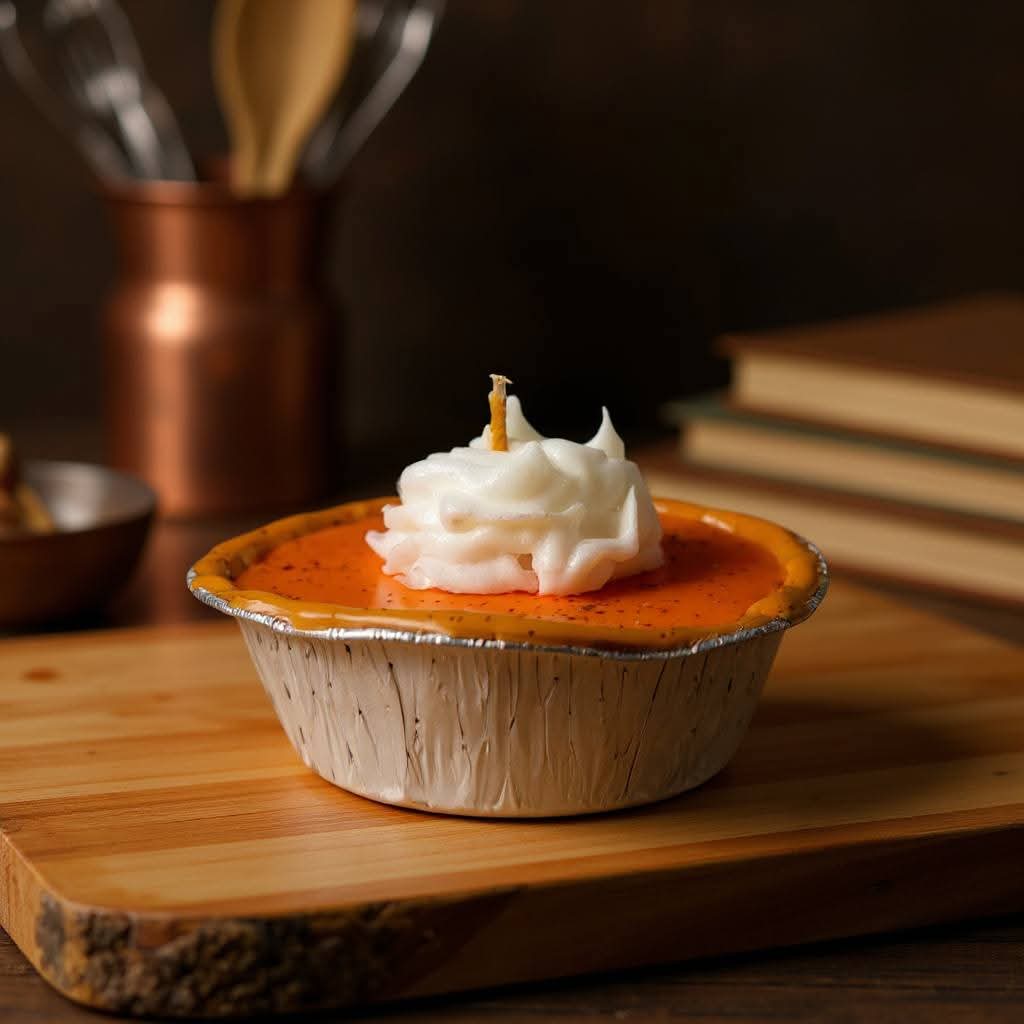 Pumpkin pie scented 2 wick candle