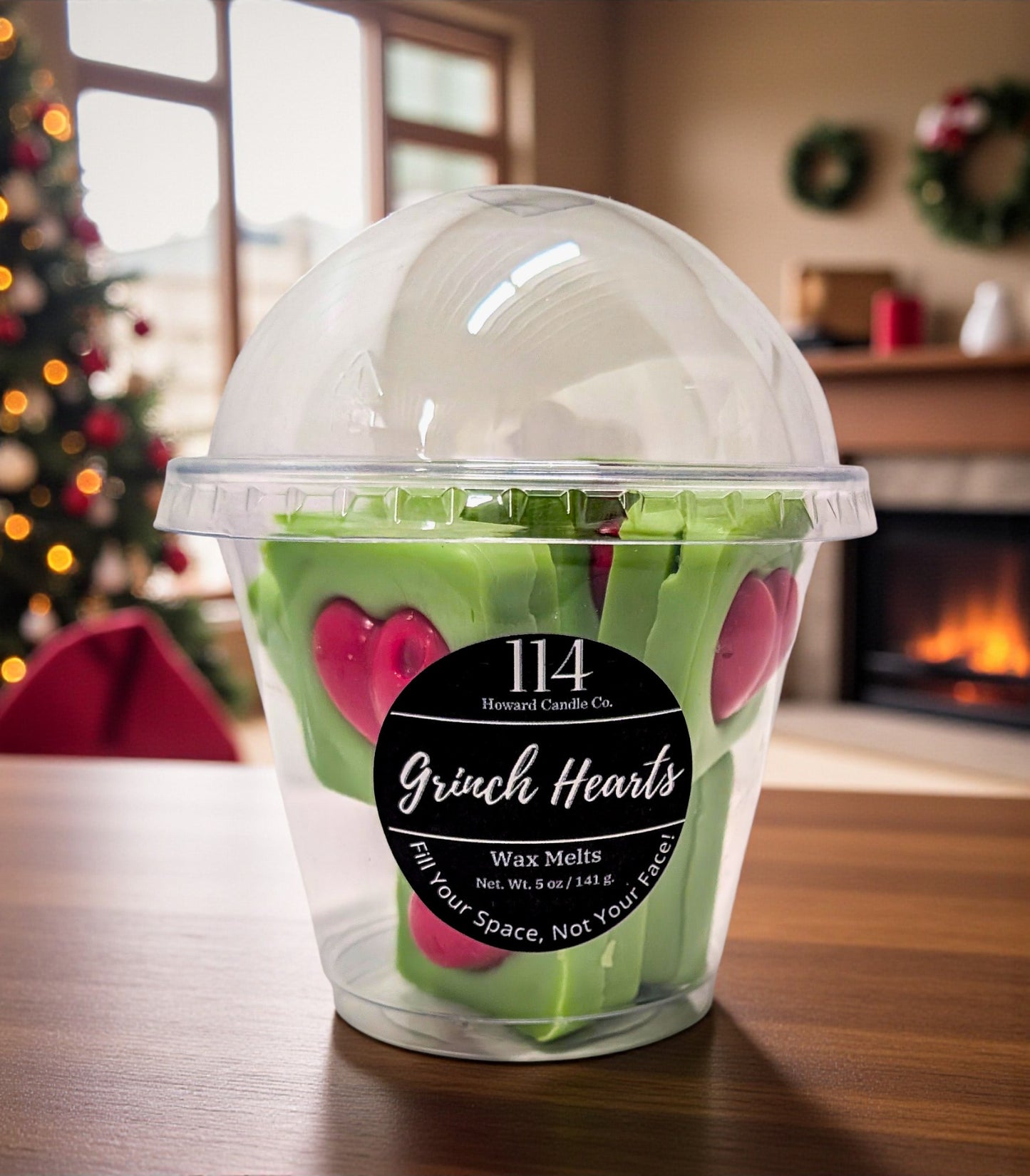 Grinch Hearts - 6 pack wax melts