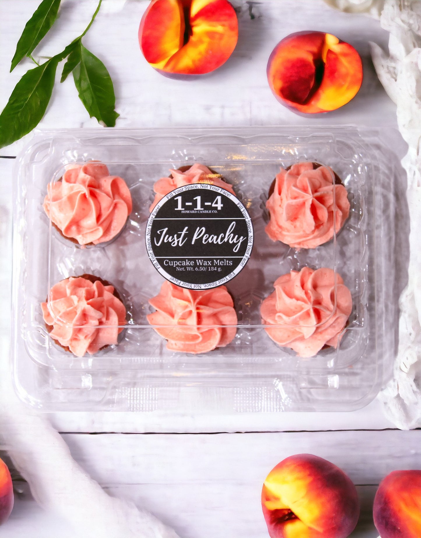 Just Peachy - 6 Piece Mini Cupcake Wax Melts