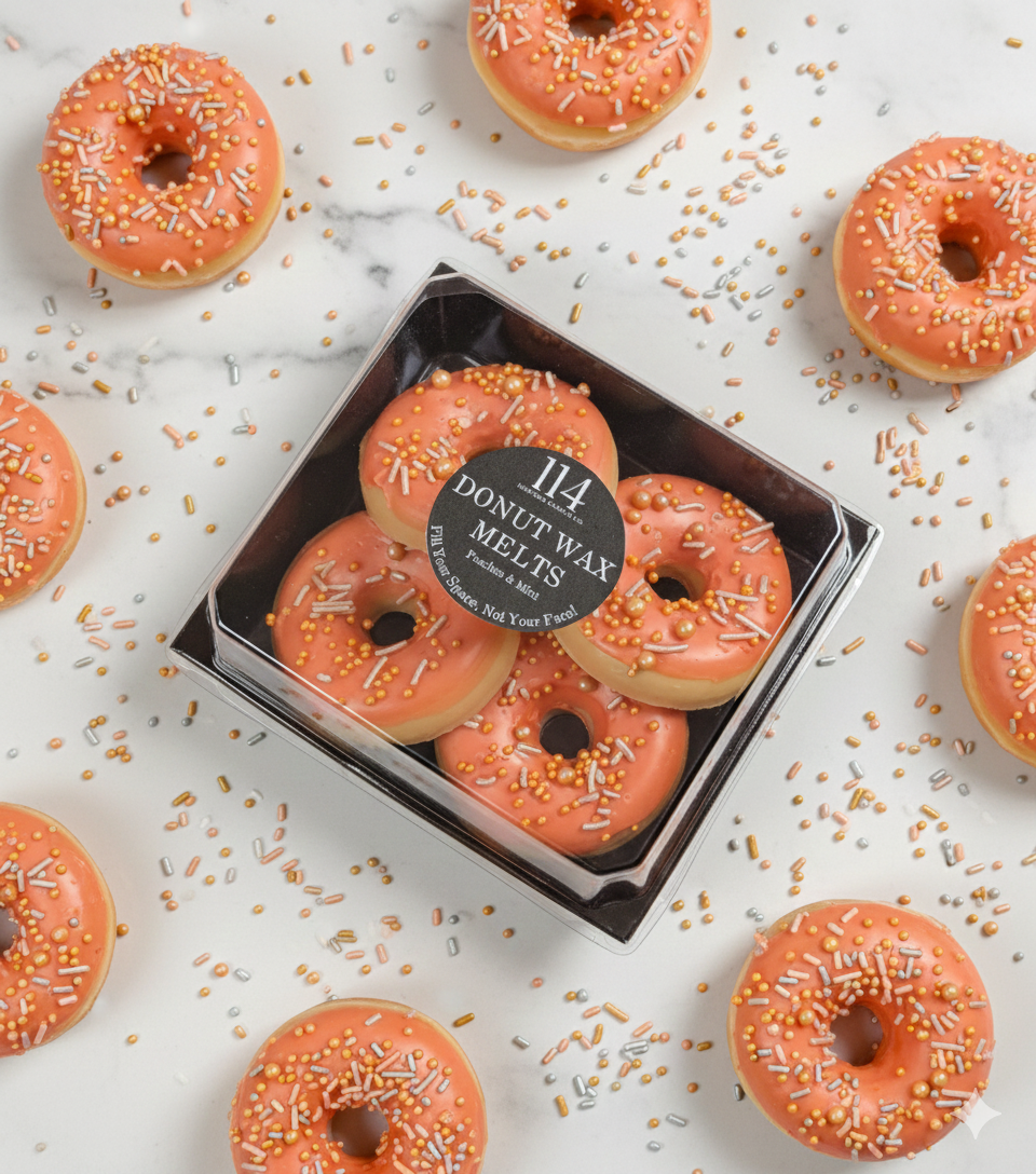 Peaches & Mint Donut Wax Melts