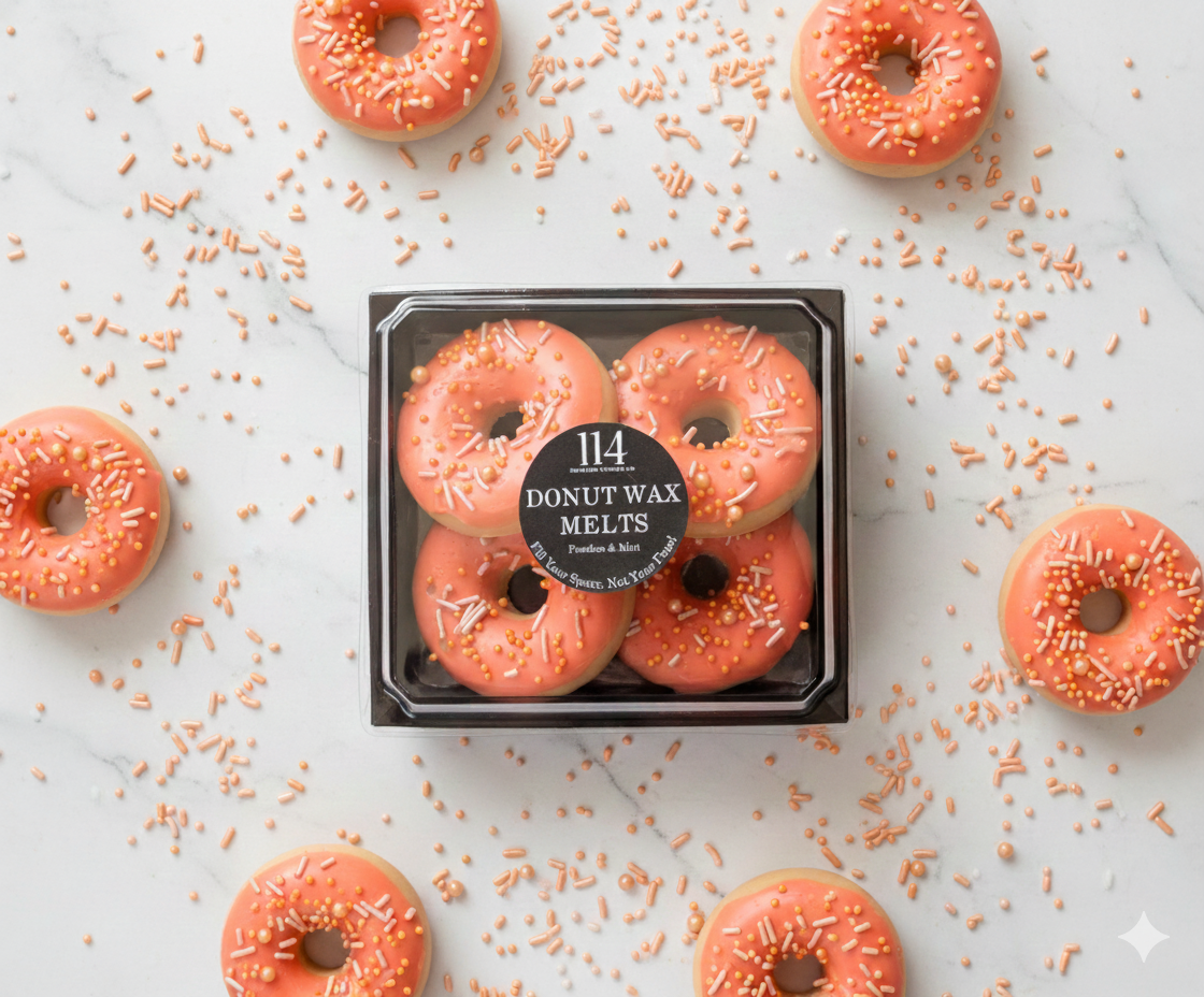 Peaches & Mint Donut Wax Melts