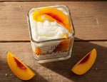 Peaches and cream dessert candle