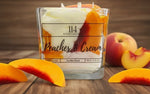 Peaches and cream dessert candle